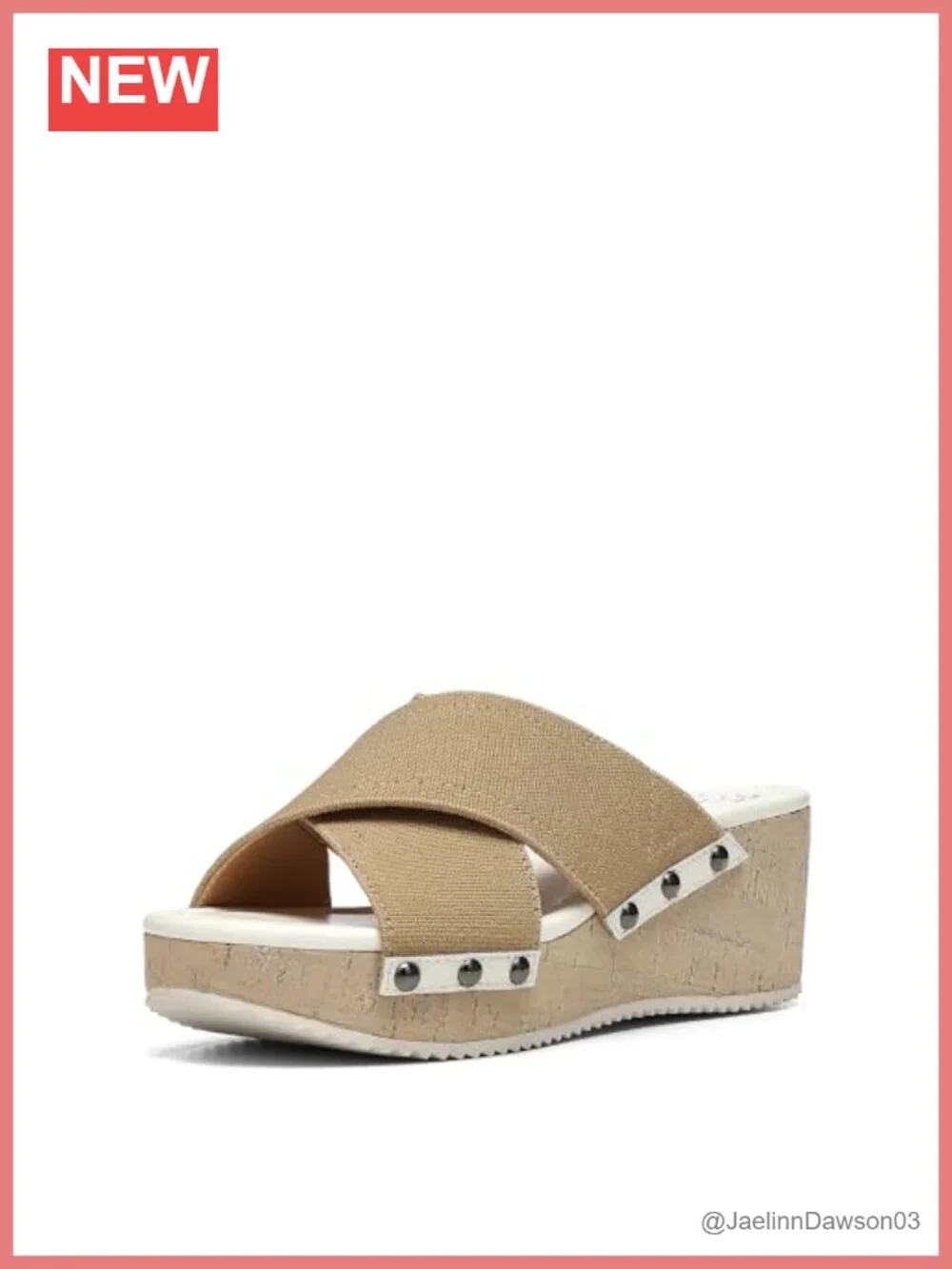 Women's Wedge Sandals Cork Platform Memory Foam Slip On